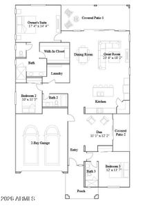 New construction Single-Family house 17616 W El Cortez Pl, Surprise, AZ 85387 plan Crest Plan 1002 - image