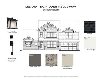 New construction Single-Family house 102 Hidden Fields Wy, Hoschton, GA 30548 plan Leland - image