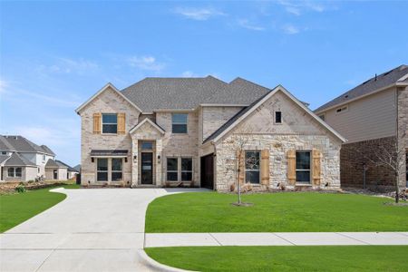 New construction Single-Family house 7036 Hidden Harbor Road, Grand Prairie, TX 75054 Riverstone 3FSW (w/Media)- photo 0