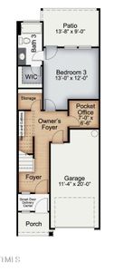 New construction Townhouse house 123 Sugar Run Dr, Unit 25, Fuquay Varina, NC 27526 null- photo 34 34