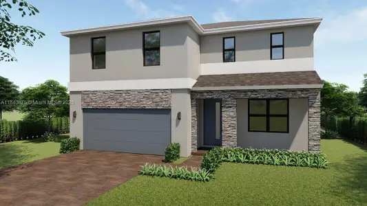 New construction Single-Family house 13002 Sw 266 Ter, Homestead, FL 33032 plan Galen - image