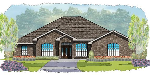 New construction Single-Family house 718 Eagle Heights Dr, Salado, TX 76571 plan Riviera Front Swing 2450 - image