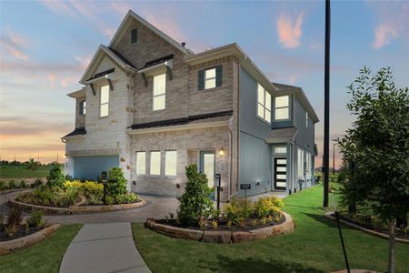 New construction Townhouse house 5222 Capricorn Wy, Manvel, TX 77578 Haven - Villas Collection- photo 0