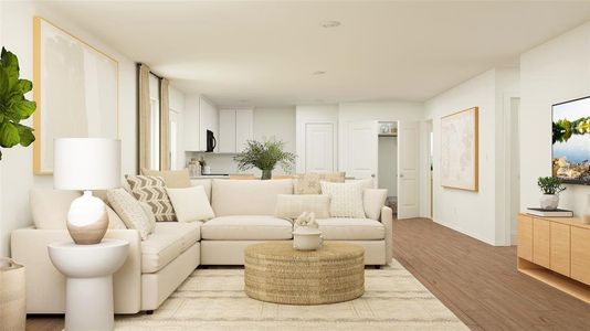 Living room featuring light hardwood / wood-style floors