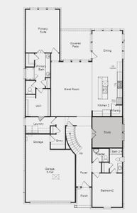 Structural options added include: Gourmet kitchen, study and door at laundry room.