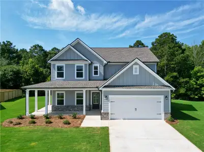 New construction Single-Family house 130 Harmony Farms Orch, Eatonton, GA 31024 plan (GA)Hunter A 2 Front Entry - image