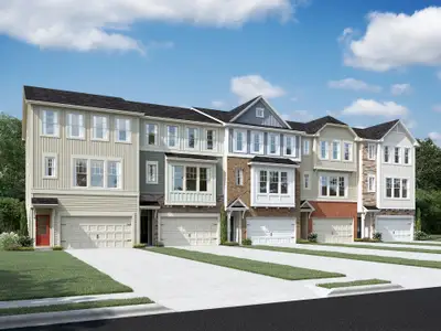 New construction Townhouse house 9049 Hazy Jade Wy, Apex, NC 27523 plan Buckingham - image