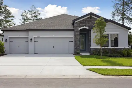 New construction Single-Family house 3448 Yellow Leaf Cir, Spring Hill, FL 34609 Bayside I- photo 0