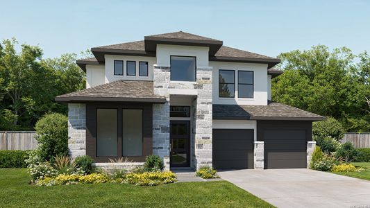 New construction Single-Family house 323 Canyon Path, San Antonio, TX 78258 plan 2722H - image