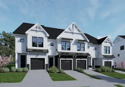 New construction Townhouse house 3922 Lost Fawn Ct, Raleigh, NC 27612 plan Hudson 2 - image