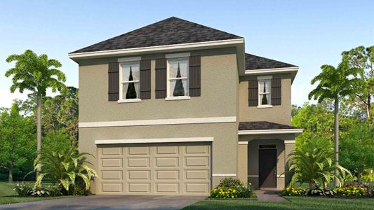 New construction Single-Family house 33390 Darley Dale Trail, Wesley Chapel, FL 33545 Elston- photo 0