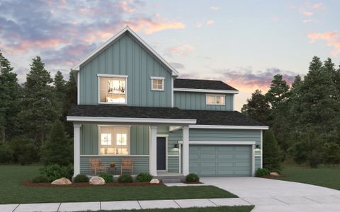 New construction Single-Family house 45854 Muegge Farms Community, Bennett, CO 80102 plan Rainier - Single Family Homes - image