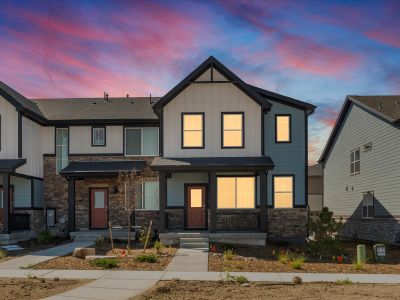 New construction Townhouse house 6396 N. Lisbon Street, Aurora, CO 80019 The Woodland- photo 0