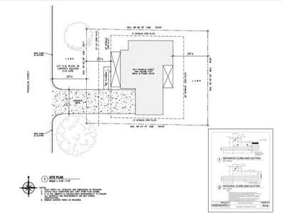 Site plan on lot