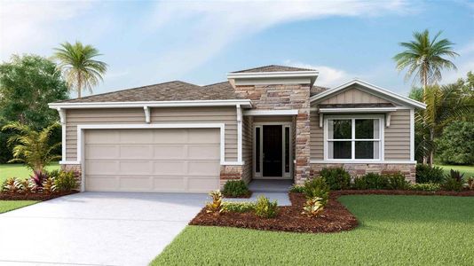 New construction Single-Family house 213 Bright Ibis Avenue, Apollo Beach, FL 33572 Laurel- photo 0