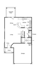 This floor plan features 3 bedrooms, 2 full baths, 1 half bath and over 1,800 square feet of living space.