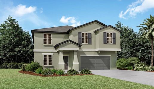 New construction Single-Family house 405 Rain Lily Avenue, Spring Hill, FL 34609 Richmond II- photo 0