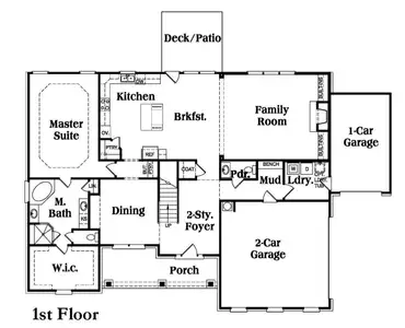 New construction Single-Family house 615 Shepherds Xing, Oxford, GA 30054 plan (GA)Woodmont B 3 Side Entry - image