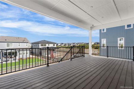 New construction Single-Family house 1249 Bridgefield Rd, Castle Pines, CO 80108 plan 3672 Overton Elevation Modern Farmhouse - image