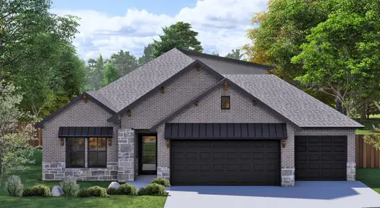 New construction Single-Family house 3515 Queen Palm Dr, Manvel, TX 77578 plan Elsie Plus 2012 BGRM3CG - image