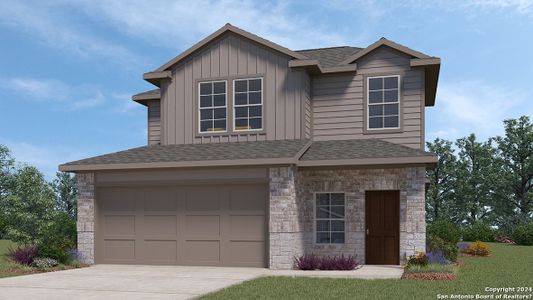 New construction Single-Family house 4223 Thyme Garden, Von Ormy, TX 78073 The Florence- photo 0