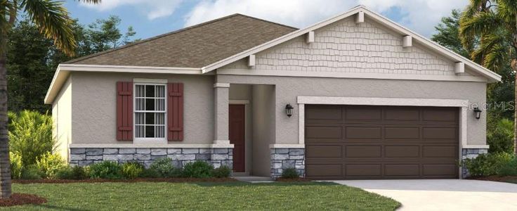 New construction Single-Family house 1826 Blue Lagoon Circle, Mascotte, FL 34753 The Portland- photo 0