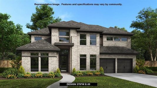 New construction Single-Family house 29539 Highland Meadow Drive, Fulshear, TX 77441 Design 3797W- photo 0