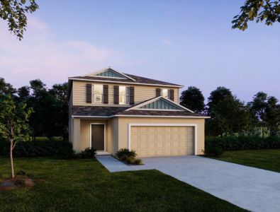 New construction Single-Family house 3709 Amers Lp, Haines City, FL 33844 plan Lancaster - image