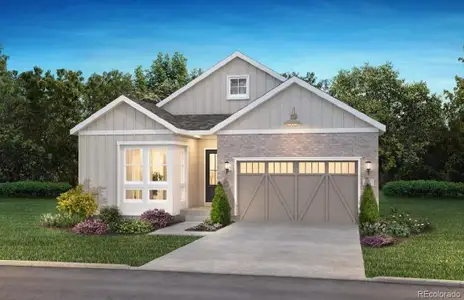 New construction Single-Family house 6826 Fawn Path Wy, Castle Pines, CO 80108 plan 4085 Traditions Elevation A - Modern Farmhouse - image