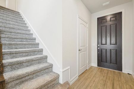 Entryway featuring light hardwood / wood-style flooring