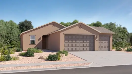 New construction Single-Family house 8741 E Crimson Snowberry Wy, Vail, AZ 85641 plan Bisbee - image