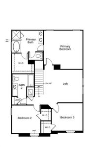 This floor plan features 3 bedrooms, 2 full baths, 1 half bath and over 2,000 square feet of living space.