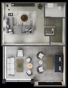 Third floor floorplan -stock photo