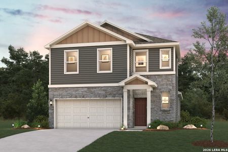 New construction Single-Family house 6550 Bufflehead Bnd, Leon Valley, TX 78240 plan Hawthorn - 1802 - image