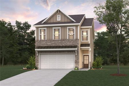 New construction Townhouse house 971 Sutherland Lane, Lawrenceville, GA 30043 - photo 0