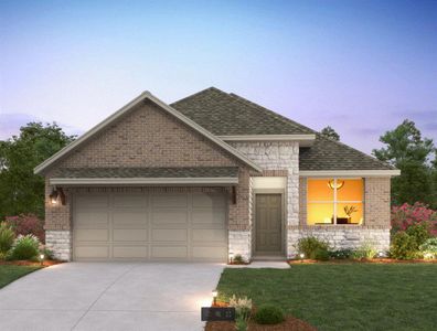 New construction Single-Family house 922 Palo Brea Loop, Hutto, TX 78634 Livingston Homeplan- photo 0