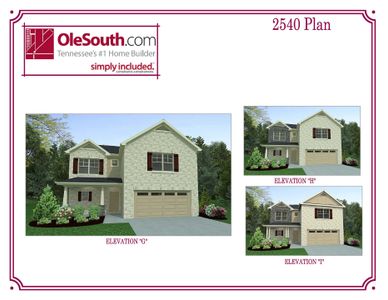 New construction Single-Family house Shelbyville, TN 37160 plan 2540 Elevation GHI - image 1