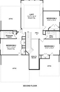 The Sawyer II floor plan by K. Hovnanian Homes. 2nd Floor Shown. *Prices, plans, dimensions, features, specifications, materials, and availability of homes or communities are subject to change without notice or obligation.