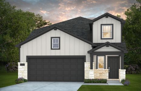 New construction Single-Family house 232 Groveland Dr, Liberty Hill, TX 78642 plan Gustine - image