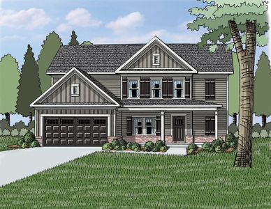 New construction Single-Family house 114 Harmony Farms Orch, Eatonton, GA 31024 plan (GA)Hayden A 2 Front Entry - image