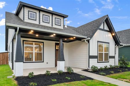 View of front of home with a porch