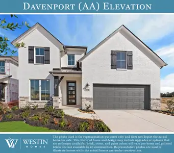 New construction Single-Family house 134 Ash Juniper Rd, Georgetown, TX 78633 The Davenport- photo 0