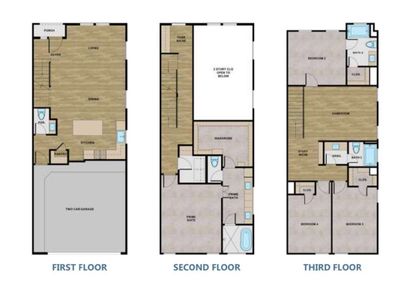 New construction Townhouse house 3505 Ridgeway Valley Ln, Houston, TX 77055 plan The Caroline - image 3