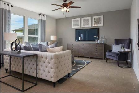 Photo of Pulte model home with same floor plan, not of actual home listed.