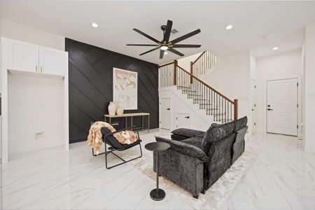 Staged home is 6815 England. Same floor plan different finishes in home.