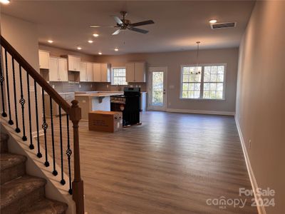 Family room and kitchen