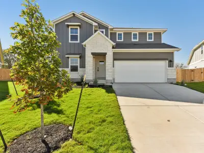 New construction Single-Family house 206 Coopers Hawk Crst, Cedar Creek, TX 78612 plan The Legacy (453) - image