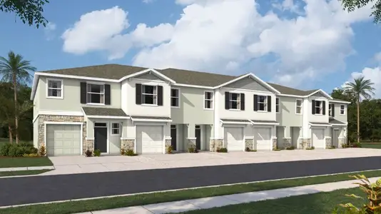 New construction Townhouse house 11190 Treasure Swale Wy, Land O' Lakes, FL 34638 plan Ballantyne - image