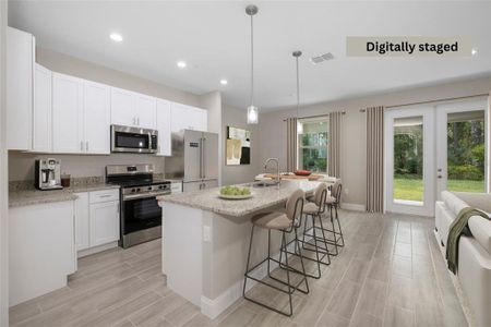 elegant kitchen with large island