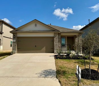 New construction Single-Family house 4207 Tarragon Place, Von Ormy, TX 78073 The Caroline- photo 0